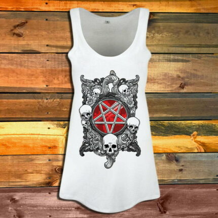 Дамски Потник Pentagram & Skulls