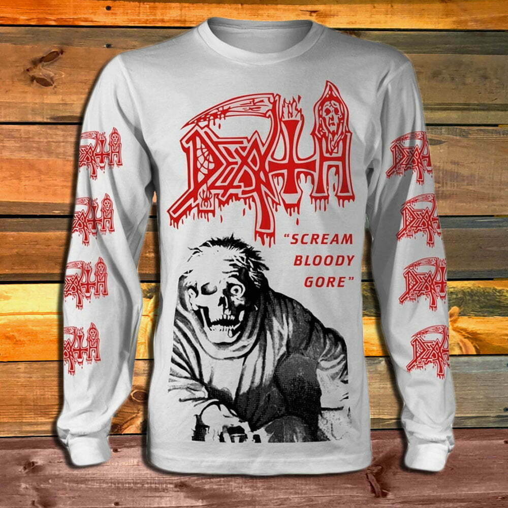 Тениска с дълъг ръкав Death Scream Bloody Gore
