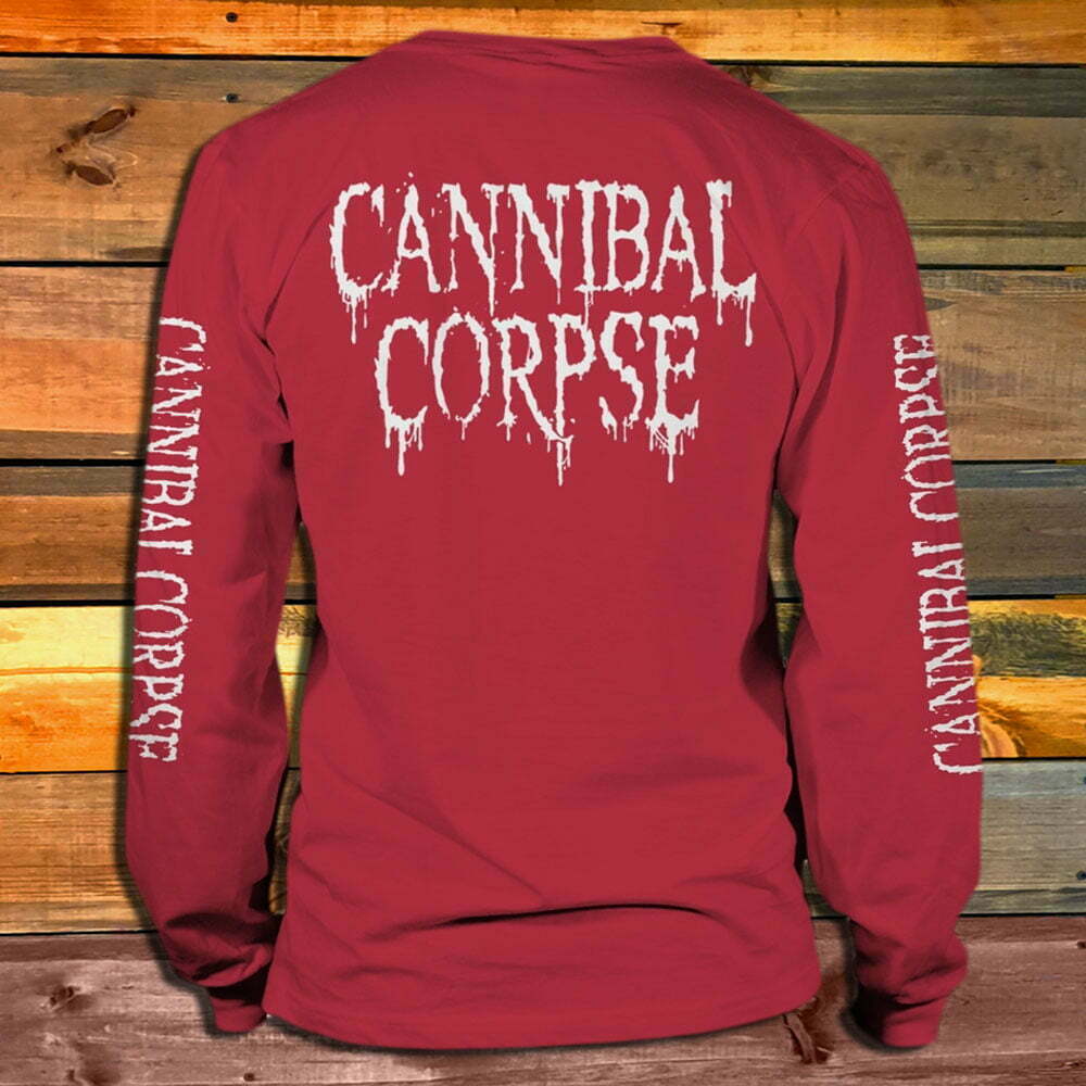 Тениска с дълъг ръкав Cannibal Corpse Pile Of Skulls гръб