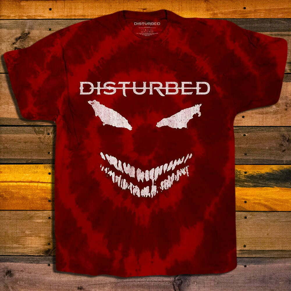Тениска Disturbed Scary Face red