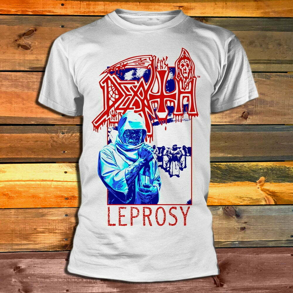 Тениска Death Leprosy - F&B White