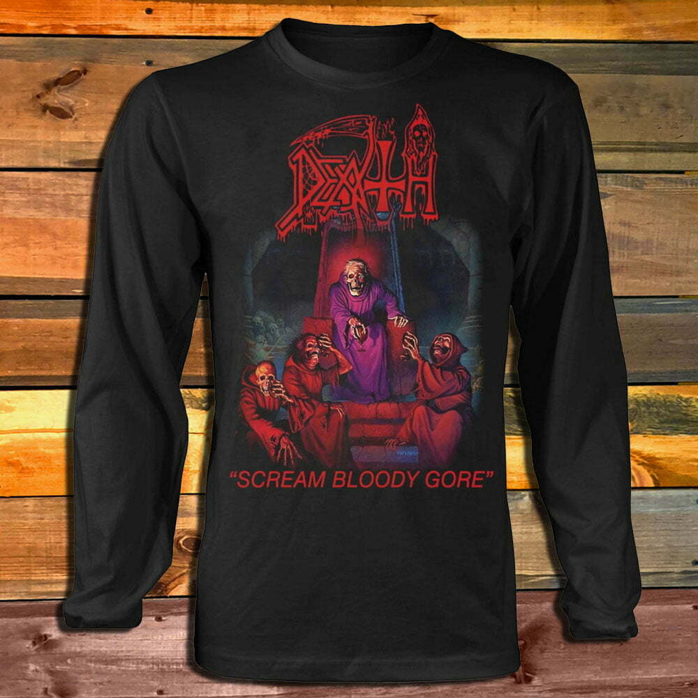 Тениска с дълъг ръкав Death Scream Bloody Gore black