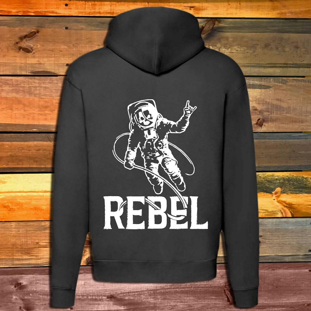 Суитчър Rebel Clothing Logo & Spaceman Grey гръб