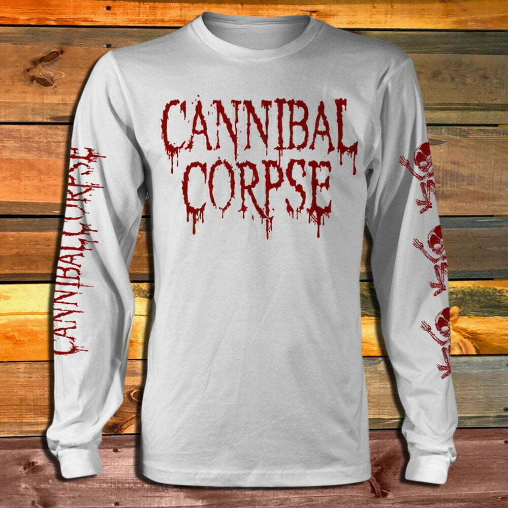Тениска с дълъг ръкав Cannibal Corpse Butchered At Birth white