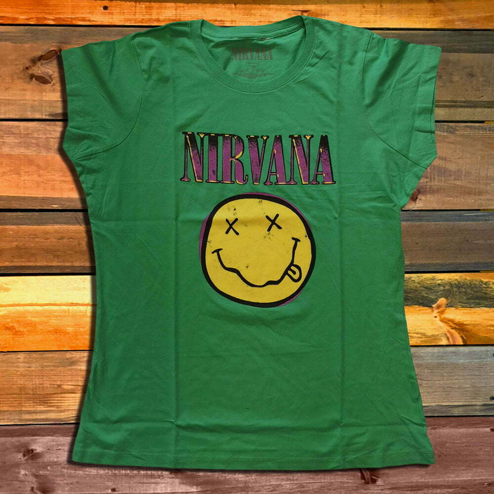 Дамска Тениска Nirvana Xerox Happy Face