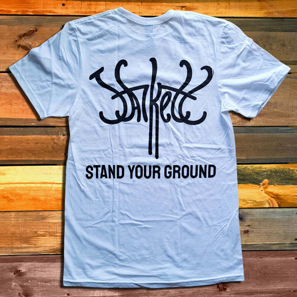 Тениска Jackett Stand Your Ground white гръб