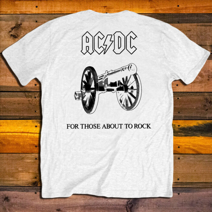 Тениска AC/DC For Those About To Rock white гръб