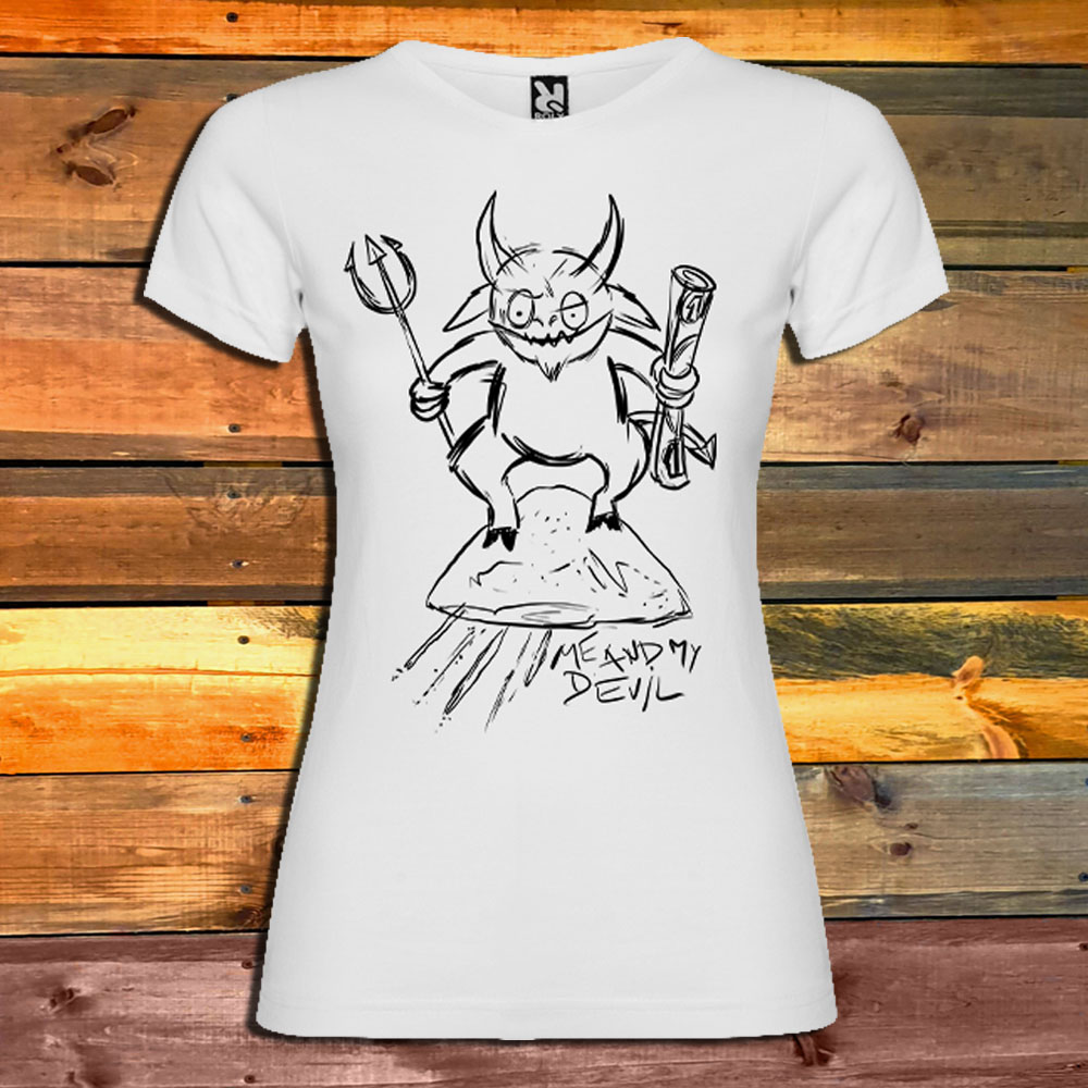 Дамска Тениска Me And My Devil - Devil white