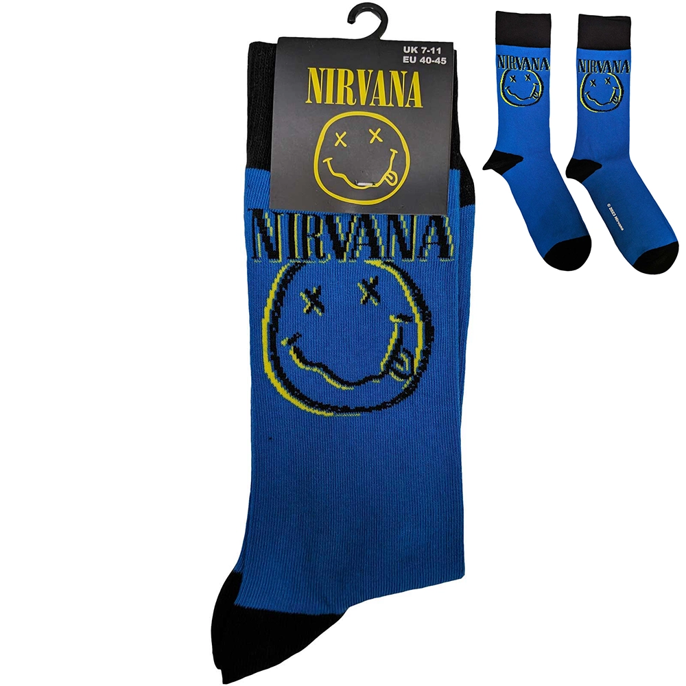 Чорапи Nirvana Happy Face blue