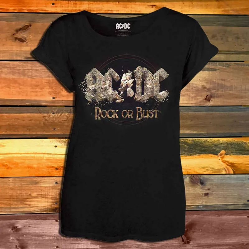 Дамска Тениска AC/DC Rock Оr Bust