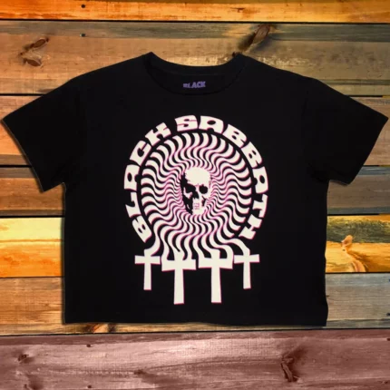 Дамска къса тениска Black Sabbath Hypnotic Skull