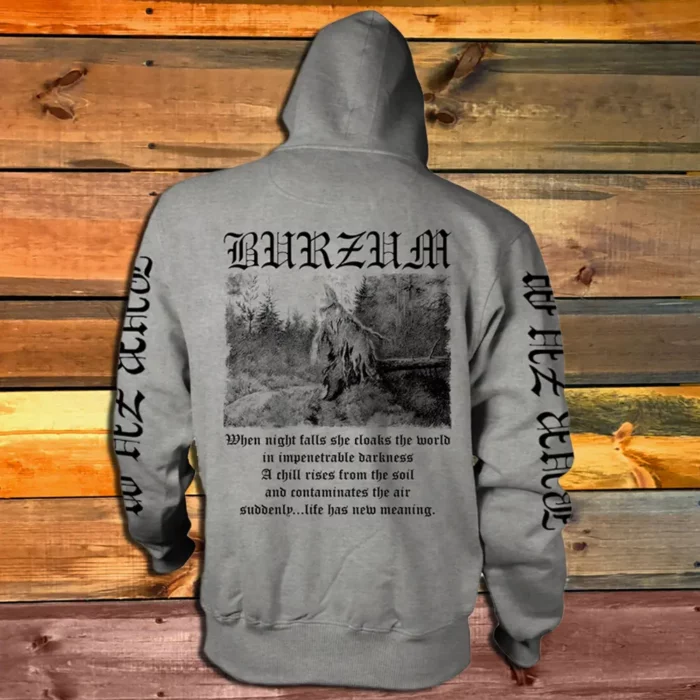 Суитчър Burzum Filosofem grey гръб