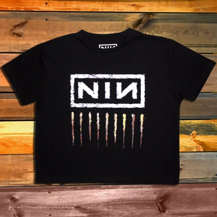 Дамска къса тениска Nine Inch Nails Downward Spiral