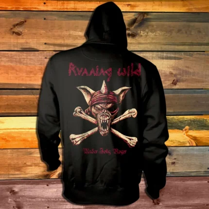 Суитчър Running Wild Under Jolly Roger Crossbones гръб