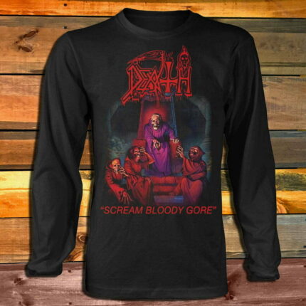 Тениска с дълъг ръкав Death - Scream Bloody Gore - black