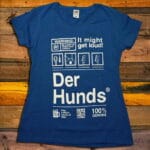 Дамска Тениска Der Hunds - Warnings - blue
