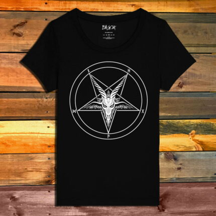 Дамска Тениска EVILGOAT - Goat Pentagram