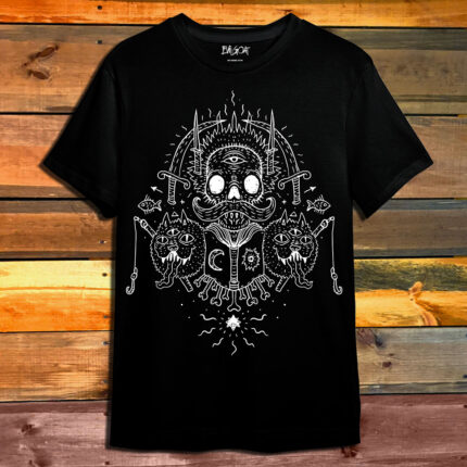 Тениска EVILGOAT - Skull With Cats