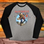 Тениска с дълъг ръкав Iron Maiden - The Trooper - grey raglan