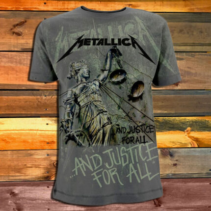Тениска Metallica - And Justice For All Neon - all over