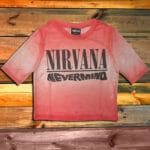 Дамска Къса Тениска/Мрежа/ Nirvana - Nevermind Wavy Logo