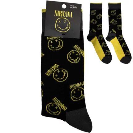 Чорапи Nirvana - Happy Faces - black