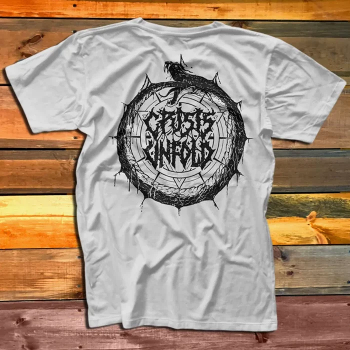 Тениска Crisis Unfold Snake white гръб