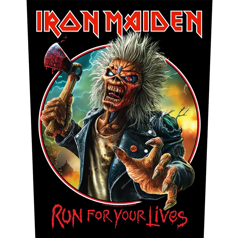 IRON MAIDEN - RUN FOR YOUR LIVES backpatch Гръб IRON MAIDEN - RUN FOR YOUR LIVES
