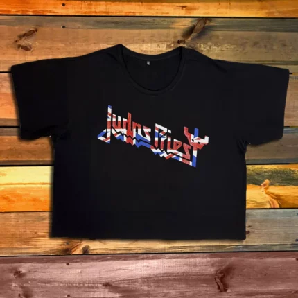 Дамска къса тениска Judas Priest Glitter Logo