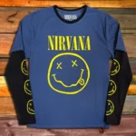 Тениска с дълъг ръкав Nirvana Yellow Happy Face